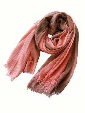 Lightweight Ombre Scarf ▪︎ Pink/Tan ▪︎ OS
